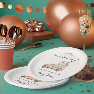 Assiettes En Carton Baby shower Citrouille Automne Personnalisé