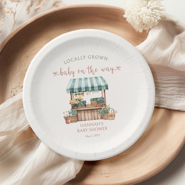 Assiettes En Carton Baby shower cultivé localement (Créateur téléchargé)