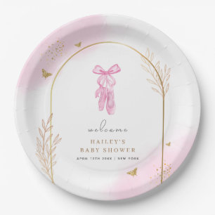 Assiettes En Carton Baby shower d'accueil Sweet Elegant Arch Ballerina