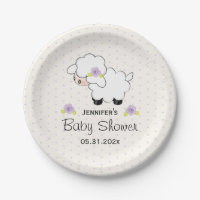 Baby shower d'agneau floral de lavande
