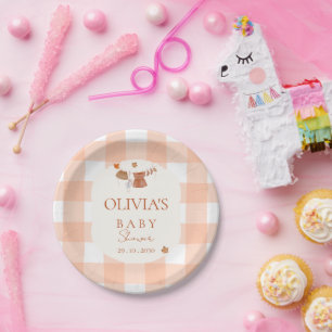 Assiettes En Carton Baby shower d'amour