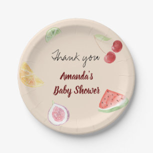Assiettes En Carton Baby shower d'aquarelle moderne neutre pour les ho