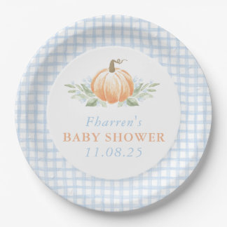Assiettes En Carton Baby shower d'automne | Citrouille