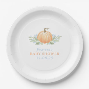 Assiettes En Carton Baby shower d'automne   Citrouille