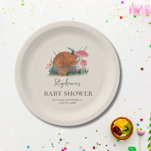 Assiettes En Carton Baby shower d'automne de Woodland Cottage