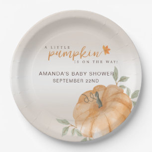Assiettes En Carton Baby shower d'automne d'Orange Little Citrouille