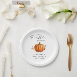 Assiettes En Carton Baby shower d'automne floral moderne