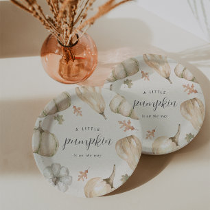 Assiettes En Carton Baby shower d'automne rustique des Citrouilles bla