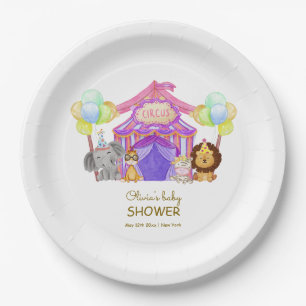 Assiettes En Carton Baby shower de ballon du Carnaval Safari Cirque