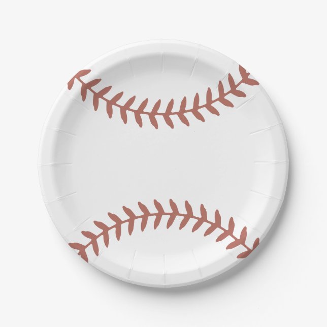 Assiettes En Carton Baby shower de baseball (Devant)