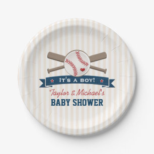 Assiettes En Carton Baby shower de baseball des chauves-souris travers