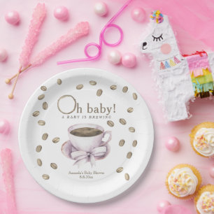 Assiettes En Carton Baby shower de brassage de cabot et de café