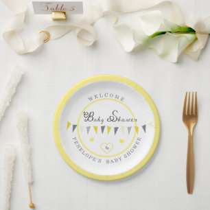 Assiettes En Carton Baby shower de Bunling très ensoleillé