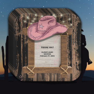 Assiettes En Carton Baby shower de Casquette Russe Rose Cowgirl