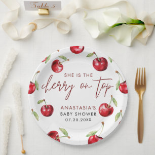 Assiettes En Carton Baby shower de cerise douce