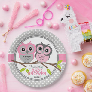 Assiettes En Carton Baby shower de Chouettes adorables