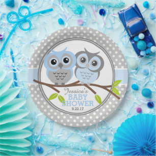Assiettes En Carton Baby shower de Chouettes adorables