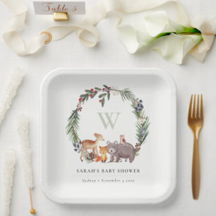 Assiettes En Carton Baby shower de courge feuillu mou en bois