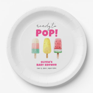 Assiettes En Carton Baby shower de crème glacée Popcicle été moderne