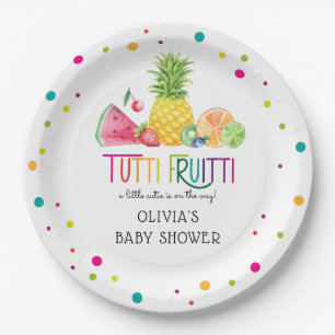 Assiettes En Carton Baby shower de Fruitti Tutti