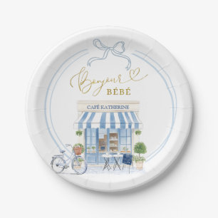 Assiettes En Carton Baby shower de garçons Café Parisien