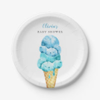 Baby shower de glace bleu et vert menthe
