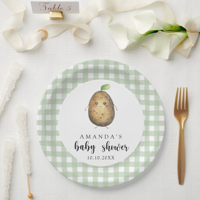 Assiettes En Carton Baby shower de la pomme de terre (Mariage)