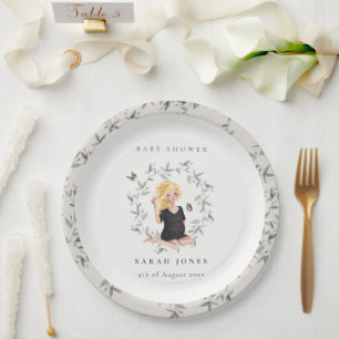 Assiettes En Carton Baby shower de liage pour femmes élégantes