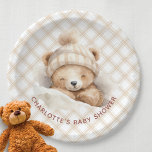 Assiettes En Carton Baby shower de l'ours de bascule<br><div class="desc">Un baby shower neutre à l'ours mignon et doté du plus doux ours dormant. Visitez notre boutique pour voir notre collection de douches d'ours!</div>