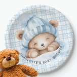 Assiettes En Carton Baby shower de l'ours de bascule<br><div class="desc">Un baby shower neutre à l'ours mignon et doté du plus doux ours dormant. Visitez notre boutique pour voir notre collection de douches d'ours!</div>