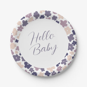 Assiettes En Carton Baby shower de marguerite Cute Boho