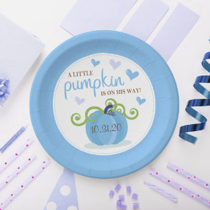 Assiettes En Carton Baby shower de mignons petits Citrouilles