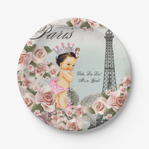Assiettes En Carton Baby shower de Paris