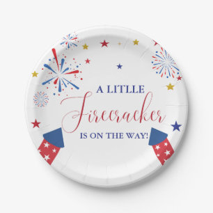 Assiettes En Carton baby shower de pétards de l'Indépendance du 4 juil