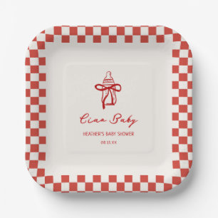 Assiettes En Carton Baby shower de pizza italienne Ciao Baby