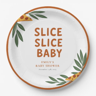 Assiettes En Carton Baby shower de pizza pour bébés Slice Slice