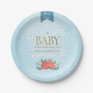 Assiettes En Carton Baby shower de plaques à papier de livre de conte