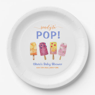 Assiettes En Carton Baby shower de Popcicle de crème glacée aux fruits