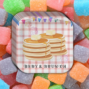 Assiettes En Carton Baby shower de souffle festive pour bébés et brunc