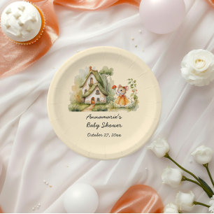 Assiettes En Carton Baby shower de souris mignonne Whimsical  