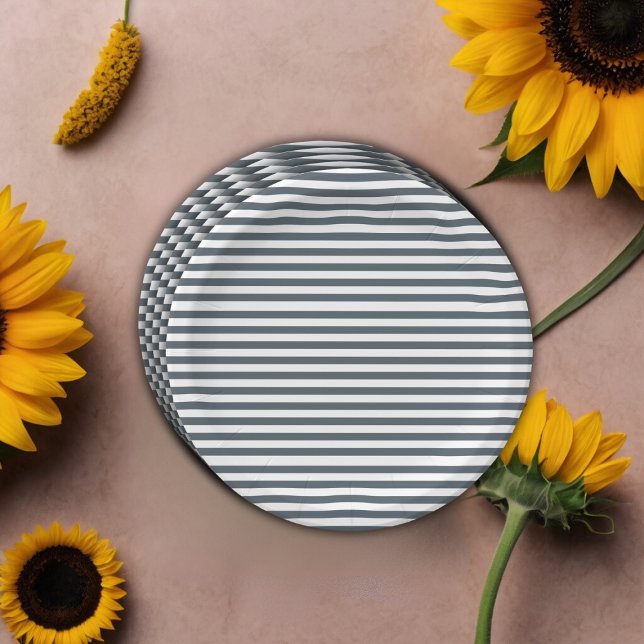 Assiettes En Carton Baby shower de tournesol bleu (Créateur téléchargé)