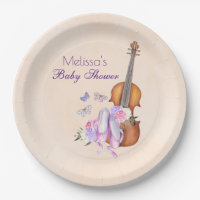 Baby shower de violon, de chaussures de ballet et 