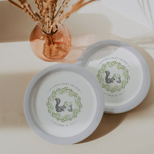 Assiettes En Carton Baby shower des amis de Woodland