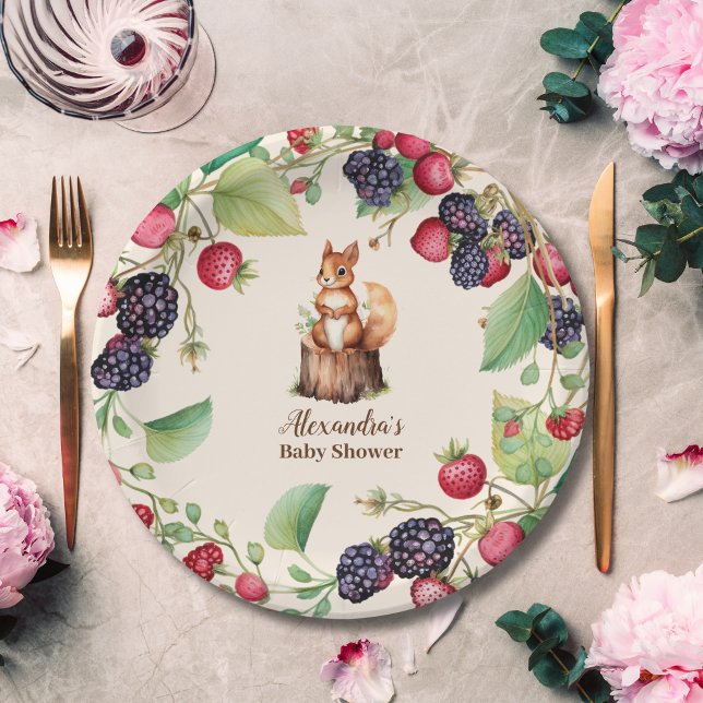 Assiettes En Carton Baby shower des animaux forestiers (Créateur téléchargé)