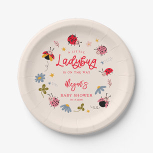 Assiettes En Carton Baby shower d'été de Ladybug