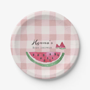 Assiettes En Carton Baby Shower d'été Pastèque 