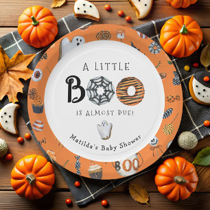 Assiettes En Carton Baby shower d'Halloween de Little Boo