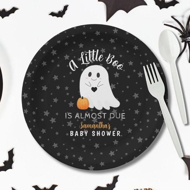 Assiettes En Carton Baby shower d'Halloween Ghost Boo (Créateur téléchargé)