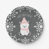 Baby shower d'hiver de la fille de l'ours polaire