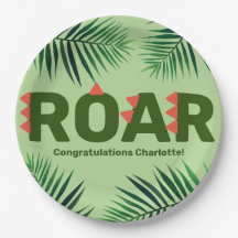 Baby shower Dinosaur Roar Jungle Ferns